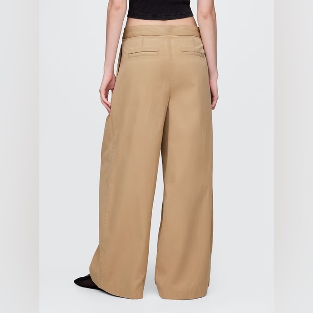 NWT! GAP Tan High Rise Twill Pleated Wide-Leg Khakis - Multiple🩷 #745876 - Picture 3 of 7